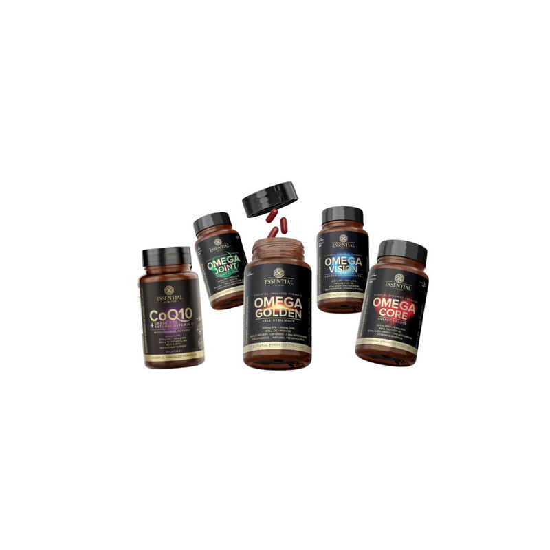 COMBO EXCLUSIVE ( 5 Unidades )(OMEGA CORE) (OMEGAJOINT) (OMEGAGOLDEN) (CoQ10) (OMEGAVISION)
